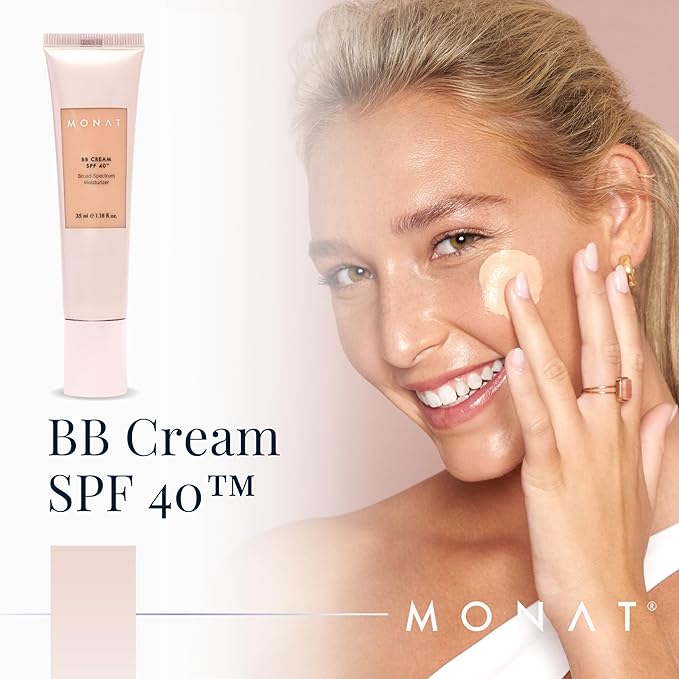 Monat BB Cream SPF 40 - Nude Broad-Spectrum Moisturizer, Lightweight Tinted Coverage, Fragrance-Free, 35ml/1.18 fl. oz.