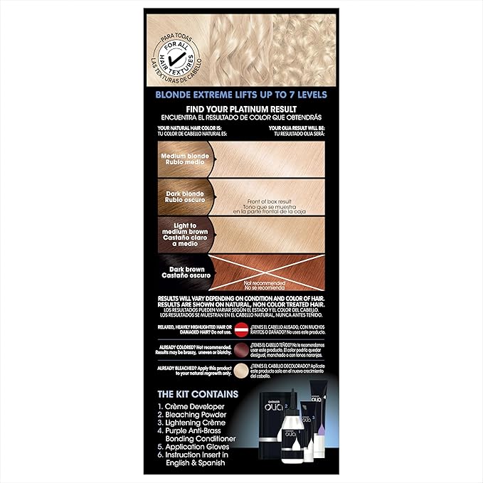 Garnier Hair Color Olia Ammonia-Free Brilliant Color Oil-Rich Permanent Hair Dye, B+++ Bleach Blonde Extreme, 2 Count (Packaging May Vary)