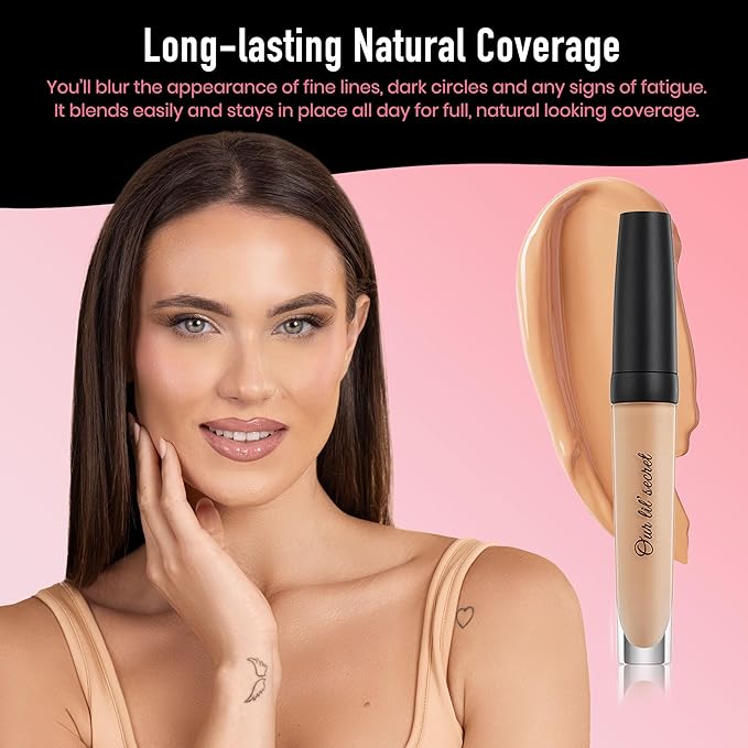 Frankie Rose Cosmetics Our Lil’ Secret Concealer – Sweat-Proof & Matte Under Eye Concealer, Long Lasting Concealer Full Coverage For Fine Lines, Dark Circles & Hide Imperfections - Neutral