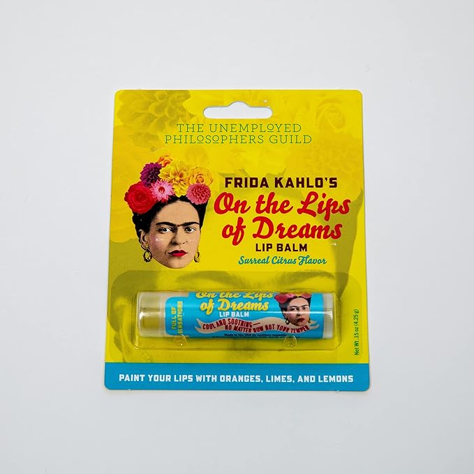 Frida Kahlo's On the Lips of Dreams Lip Balm Tube, Citrus Flavored - Cruelty-Free and Made in the USA from Natural and Imported Ingredients