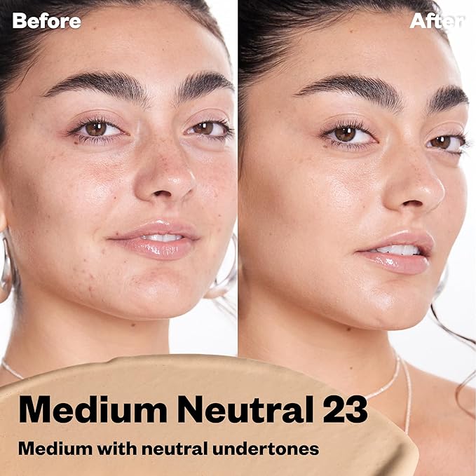 Kosas BB Burst Tinted Face Gel Cream - Supports Healthy Collagen, Smoothes Skin, Hydrates & Moisturizes - Lightweight Buildable Coverage - Medium Neutral 23, (1 Oz/30 ML)