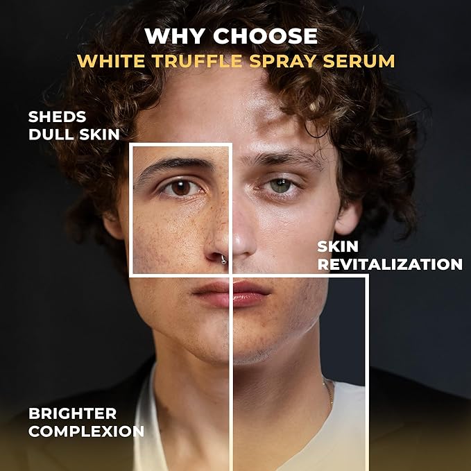 Italian White Truffle Spray Serum - Vegan Skin Care - Face Mist Hydrating Spray with Avocado & White Truffles - Face Serum for Radiant Skin - 3.38 Fl Oz