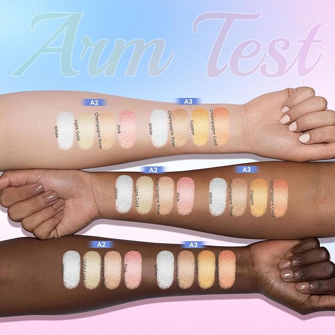 Highlighter Makeup Palette,Highlighter Palette Illuminator Powder Palette White Highlighter Baked Waterproof Long Lasting Brilliant Lighten Skin Color Face Contour Powder Makeup Highlighter