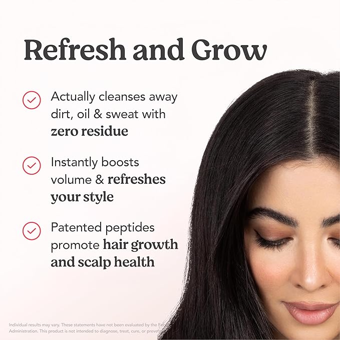 HAIRtamin Vitamin Infused Dry Shampoo for Women | Hair Texture Spray that Cleanses & Refreshes | Hair Complex for Healthy Thicker-Looking Hair | Procapil 3% & Vitamins for Scalp Health | Talc Free