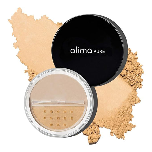 Alima Pure Matte Foundation Loose Mineral Powder Foundation Makeup, Loose Powder Makeup Oil Free Talc Free Powder, Natural Makeup Mineral Foundation Full Coverage Natural Foundation Powder .15 oz/4.5g