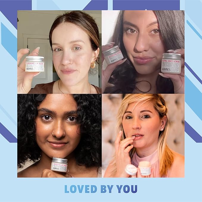 Handmade Heroes 100% Natural Lip Scrub, Vegan Conditioning Coconut Exfoliator - Gentle Exfoliant, Sugar Polish and Scrubber for Chapped Dry Lips, 1oz (Coconut Sorbet)