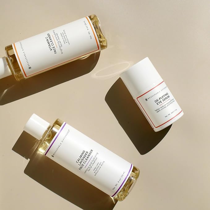 Measurable Difference De-puffing Eye Serum - Hydrating & Illuminating Treatment for Dark Circles, Puffiness, and Wrinkles