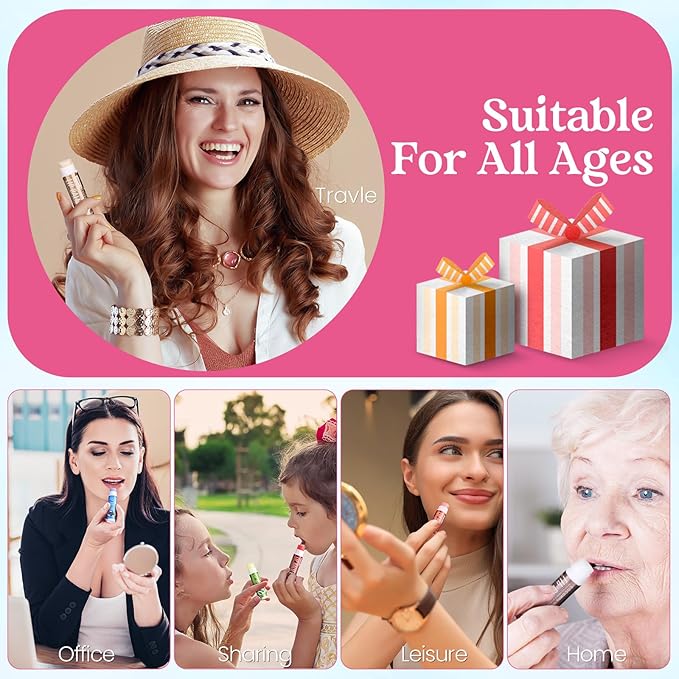 72 Pcs Lip Balm Bulk with Vitamin Assorted Flavored Lip Moisturizer Treatment Natural Ingredients Moisturizing Soothing Chapped Lips