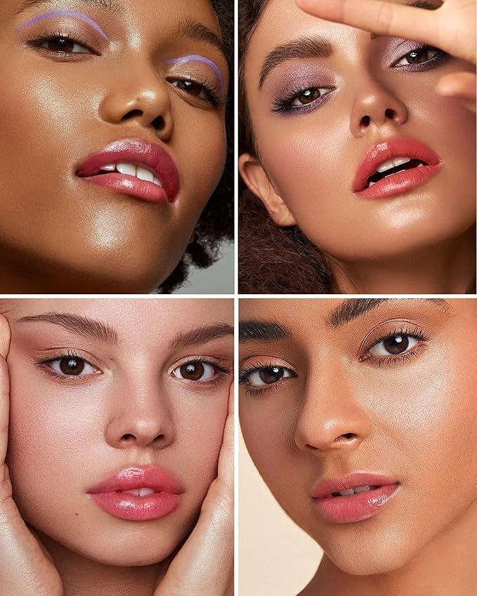 Glimmer Balm, Tinted Lip Balm Long Lasting PH Lipstick, Color Changing Lipstick Natural Chapstick, Glitter Pink Shade Lipstick (3pack)