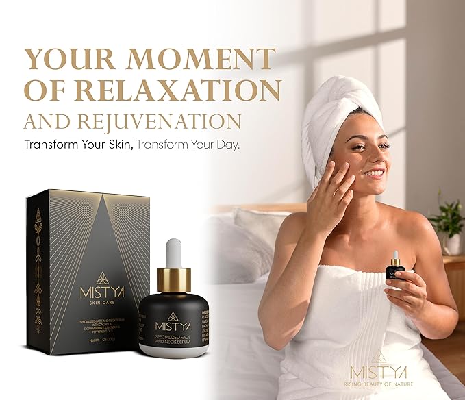 Anti Aging Specialized Face and Neck Serum with Cacay oil, Extra Vitamin E, Lavender and Peppermint Oils, 1 oz, high in retinol.