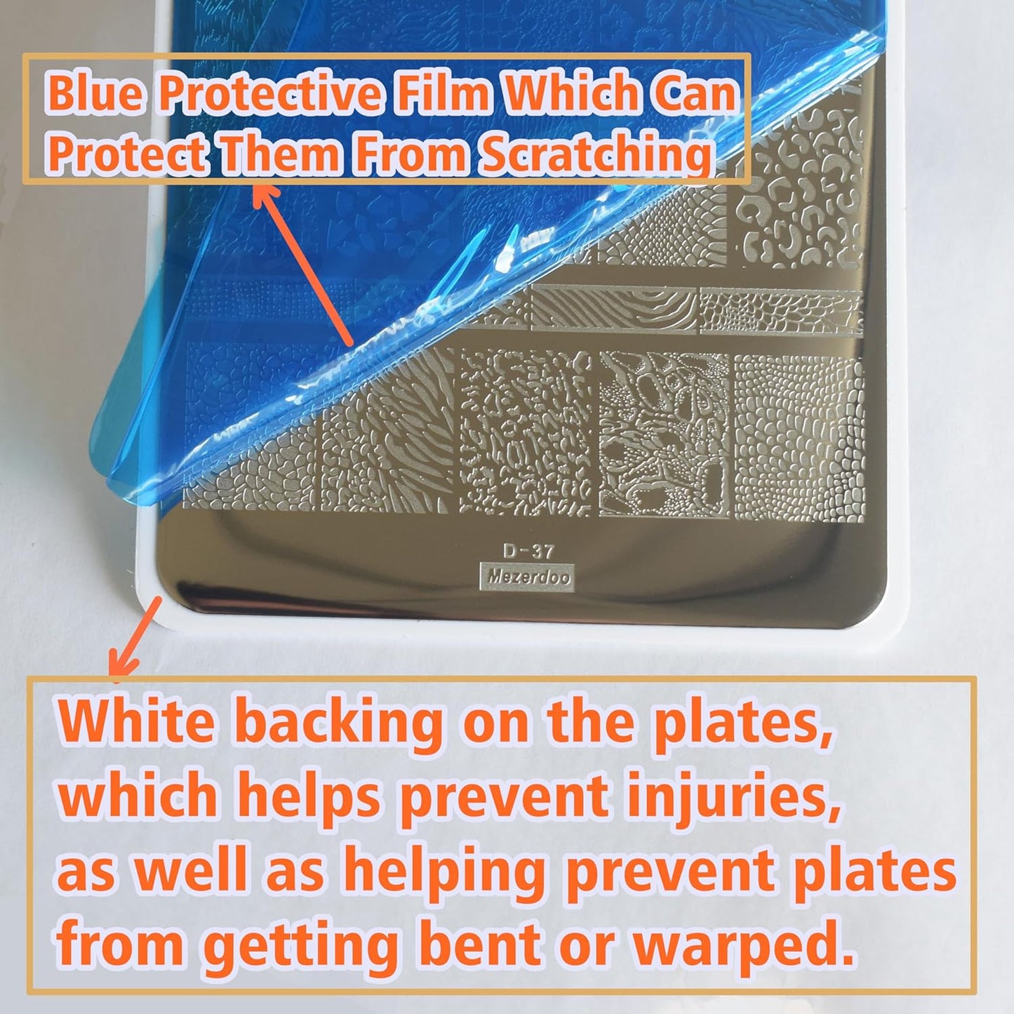 Leopard Snake Nail Stamping Plate Stencils for Nail Art Reusable 2Pcs Large Size Nail Stamper Plates Templates Cat Crocodiles Stripes Line Print Nail Design Stamp Plate Stainless Steel Nail Art Tools