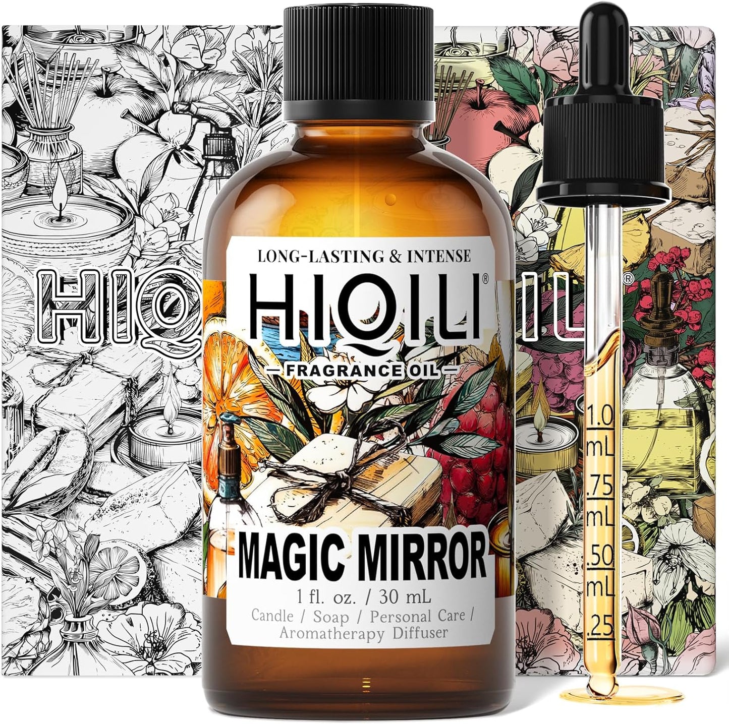 HIQILI Magic Mirror Fragrance Oil for Soap, Inspired by A.Su Ana-Sui, Candle, Women's Perfume Making, Floral Fruity Scents for Essential Oil Diffuser - 1Fl Oz