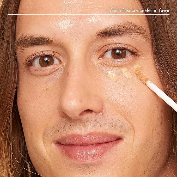 Honest Beauty Fresh Flex Concealer with Niacinamide + Vitamin E + Hyaluronic Acid | Vegan + Cruelty free | Fawn, 0.17 fl oz