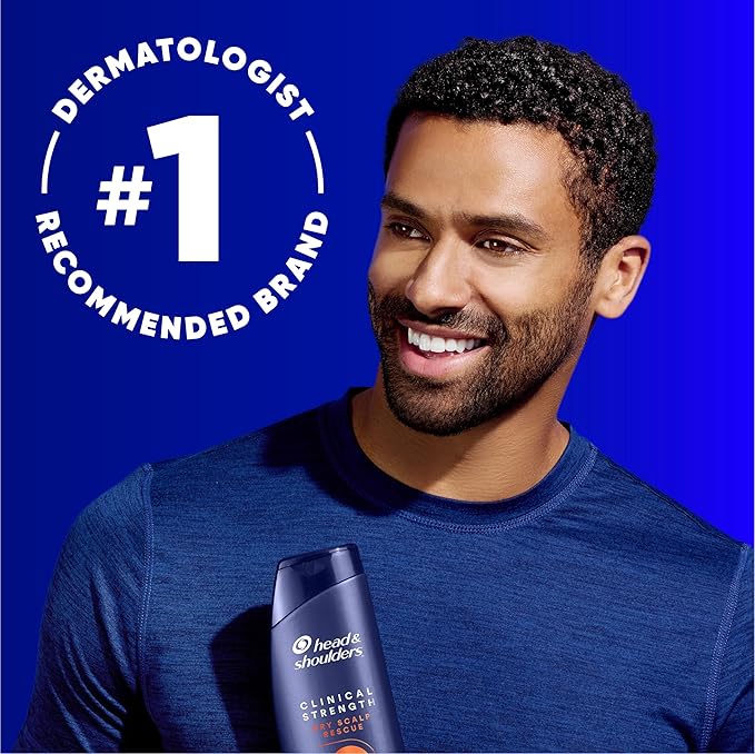 Head & Shoulders Clinical Strength Dandruff Shampoo, Selenium Sulfide Dandruff Defense, Intensive Itch Relief, Seborrheic Dermatitis Relief, Cooling Menthol, 13.5 Fl Oz Each, 2 Pack